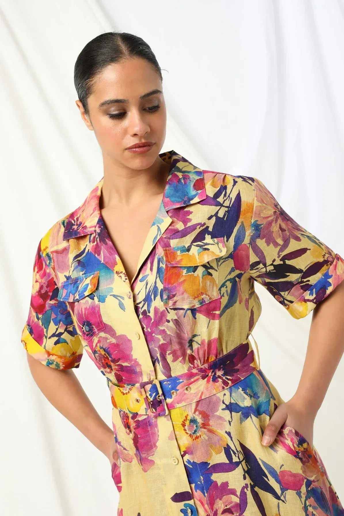 Kachel Eliana Shirt Dress - Golden Dusk - Pinkhill -  - [] - Darwin boutique - Australian fashion design - Darwin Fashion - Australian Fashion Designer - Australian Fashion Designer Brands - Australian Fashion Design 