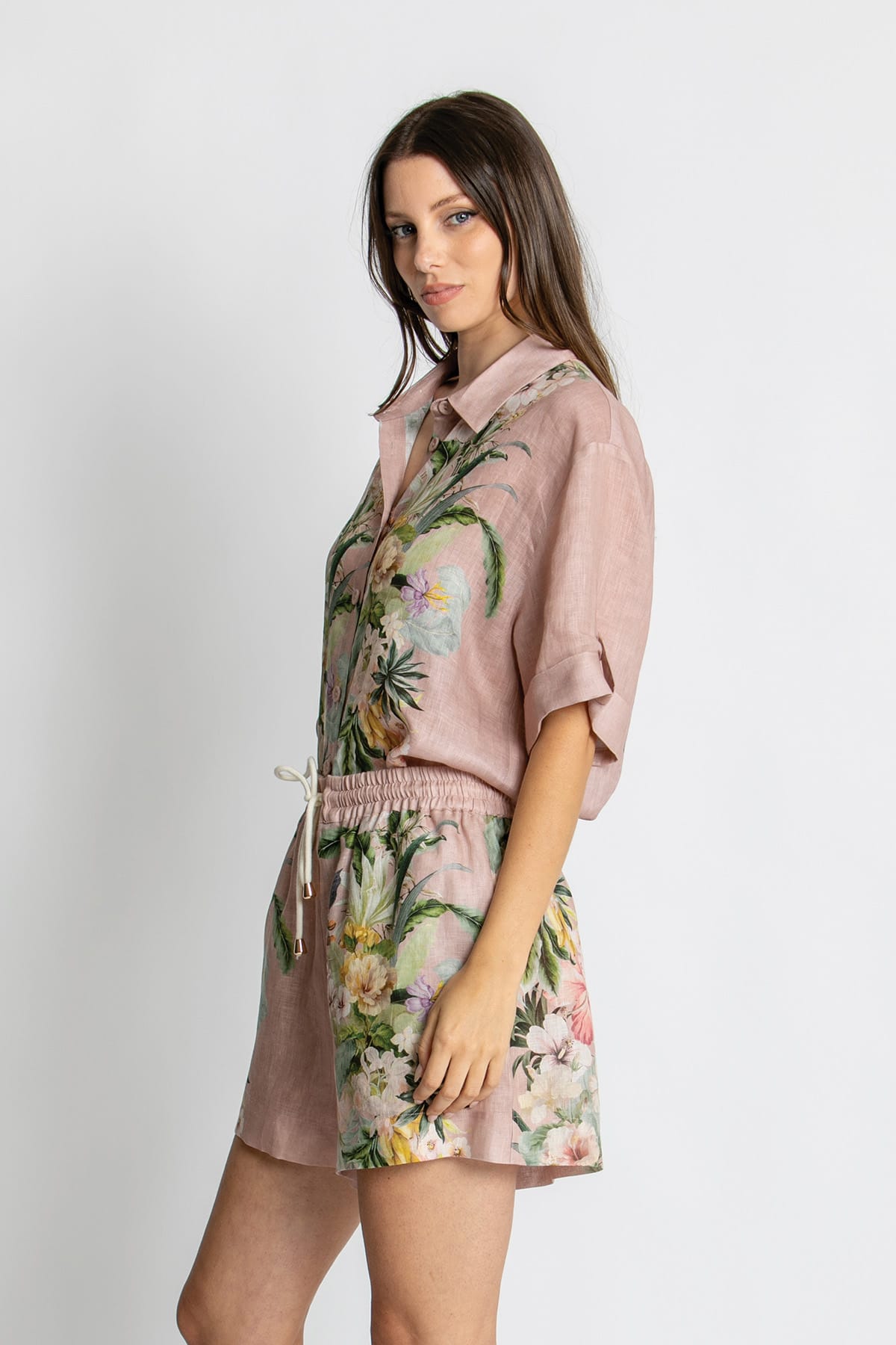 Kachel Luna Short Sleeve Shirt in Fleur Amour pink floral