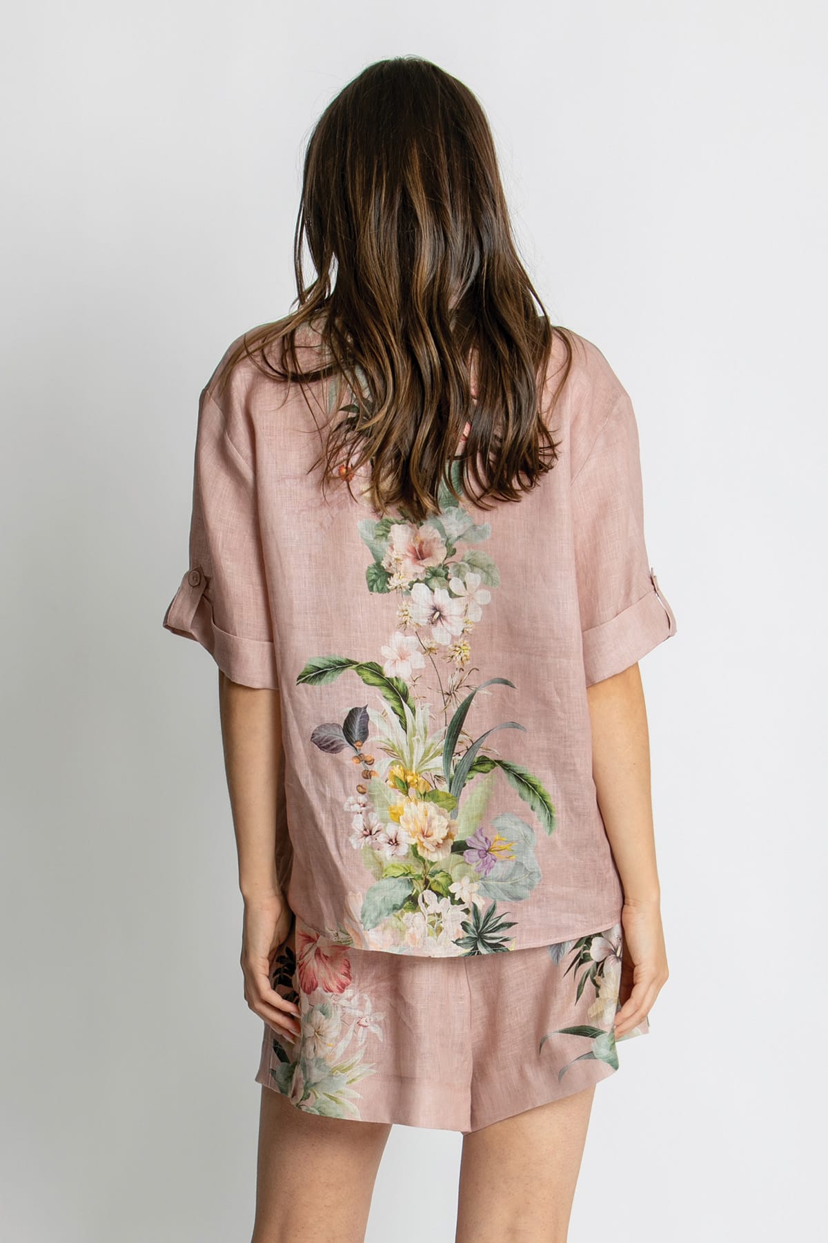 Kachel Luna Short Sleeve Shirt in Fleur Amour pink floral