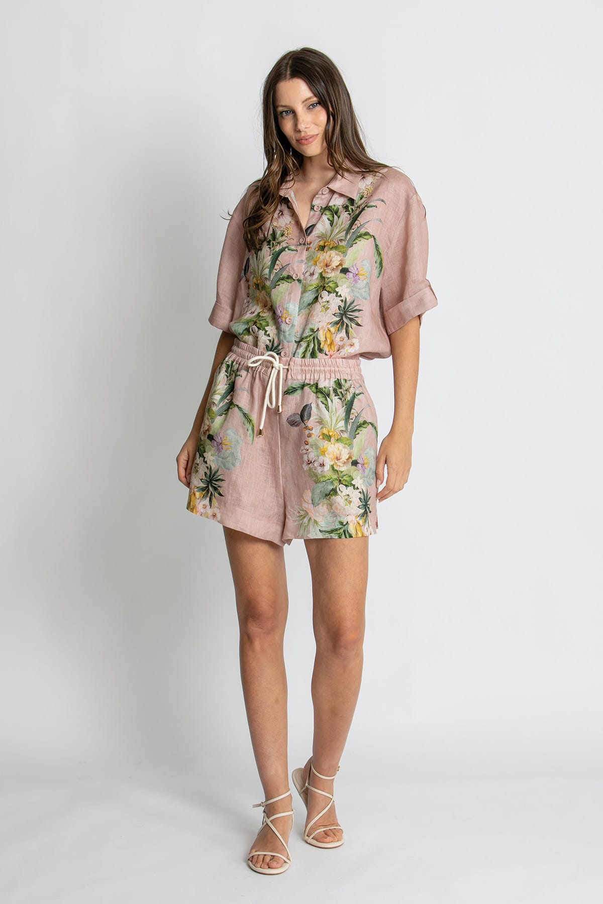 Kachel Luna Short Sleeve Shirt in Fleur Amour pink floral