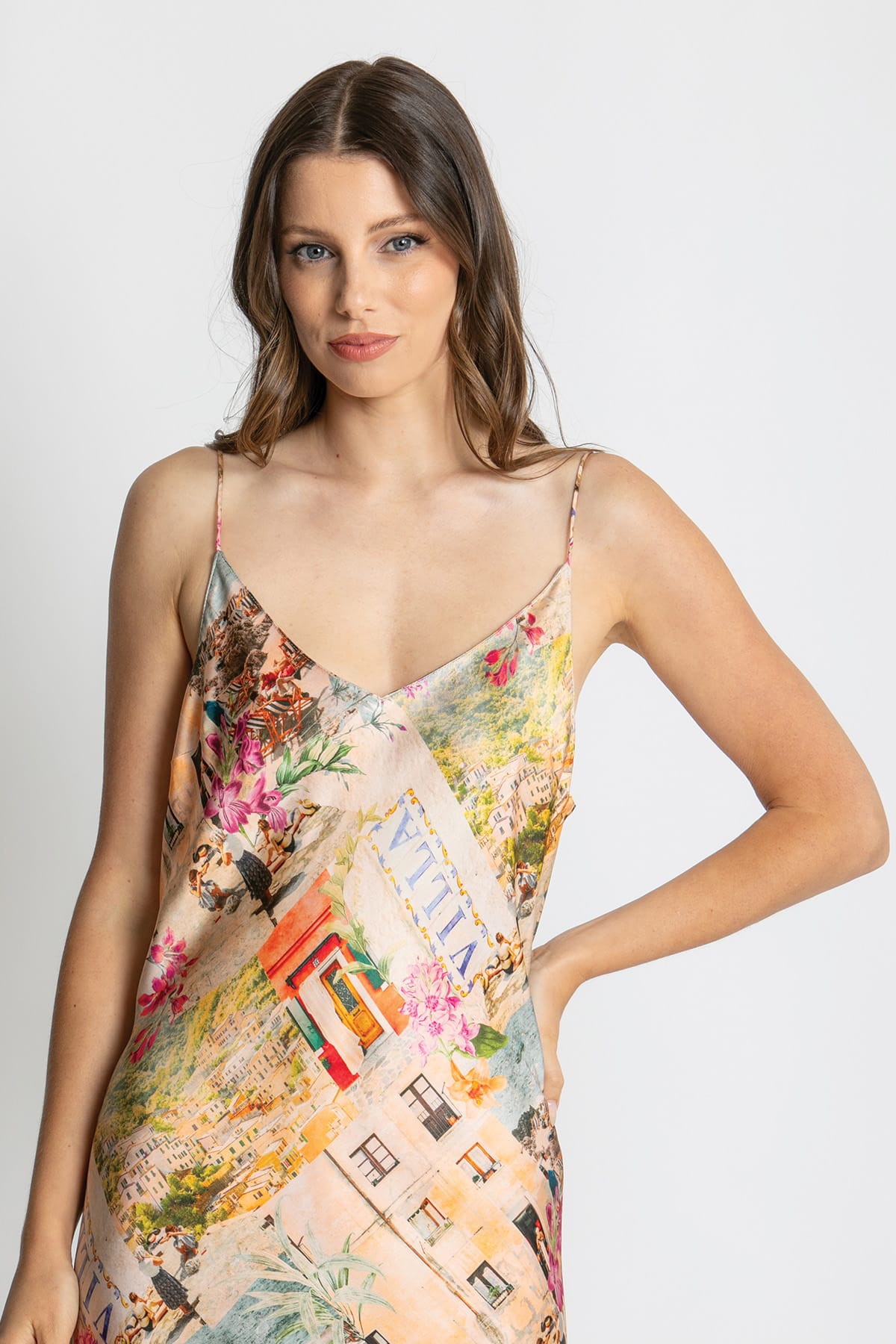 Kachel Selena Slip Dress in Capri floral