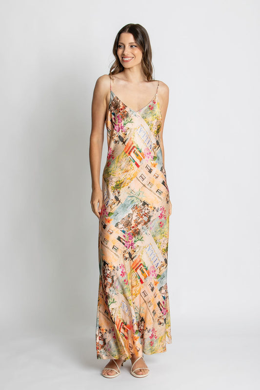Kachel Selena Slip Dress in Capri floral - front view