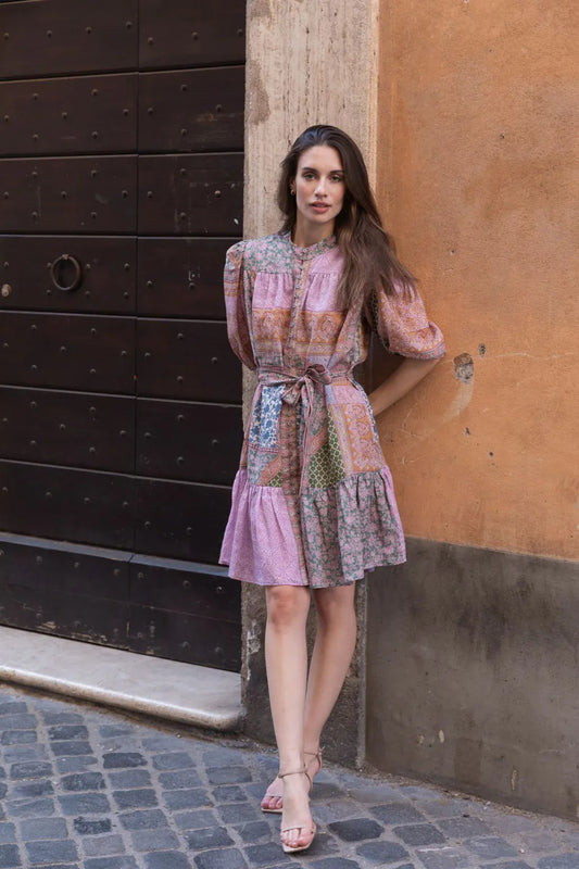 Kachel Stella Mini Dress - Multi