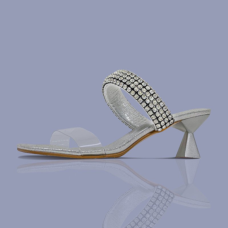 LAV-ISH  Evening Bling Double Strap Heels - Pinkhill, Darwin boutique, Australian high end fashion, Darwin Fashion