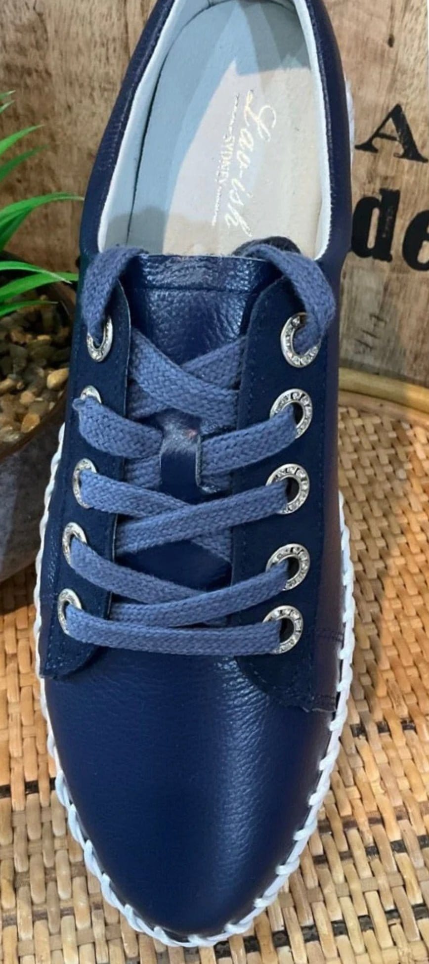 Lav-ish Leather sneakers - Navy - Pinkhill - Lav-Ish -  - Darwin boutique - Australian fashion design - Darwin Fashion - Australian Fashion Designer - Australian Fashion Designer Brands - Australian Fashion Design Footwear