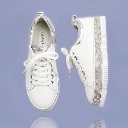 LAV-ISH SYDNEY - Crystal Sneakers- White - Pinkhill - Lav Ish - Lav-iSH, shoes - Darwin boutique - Australian fashion design - Darwin Fashion - Australian Fashion Designer - Australian Fashion Designer Brands - Australian Fashion Design Footwear