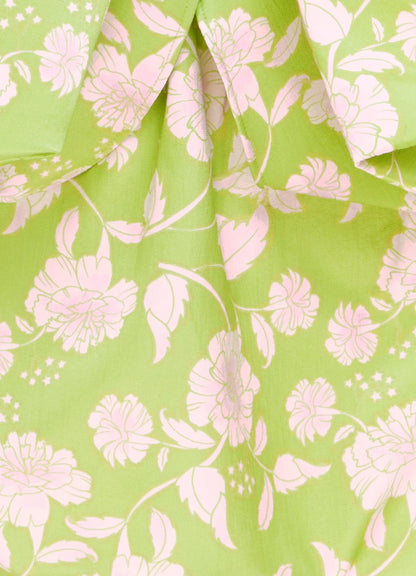 LEO LIN Sofia Bow Mini Dress - Anemone Print in Mint - Leo Lin - Pinkhill - darwin fashion - darwin boutique