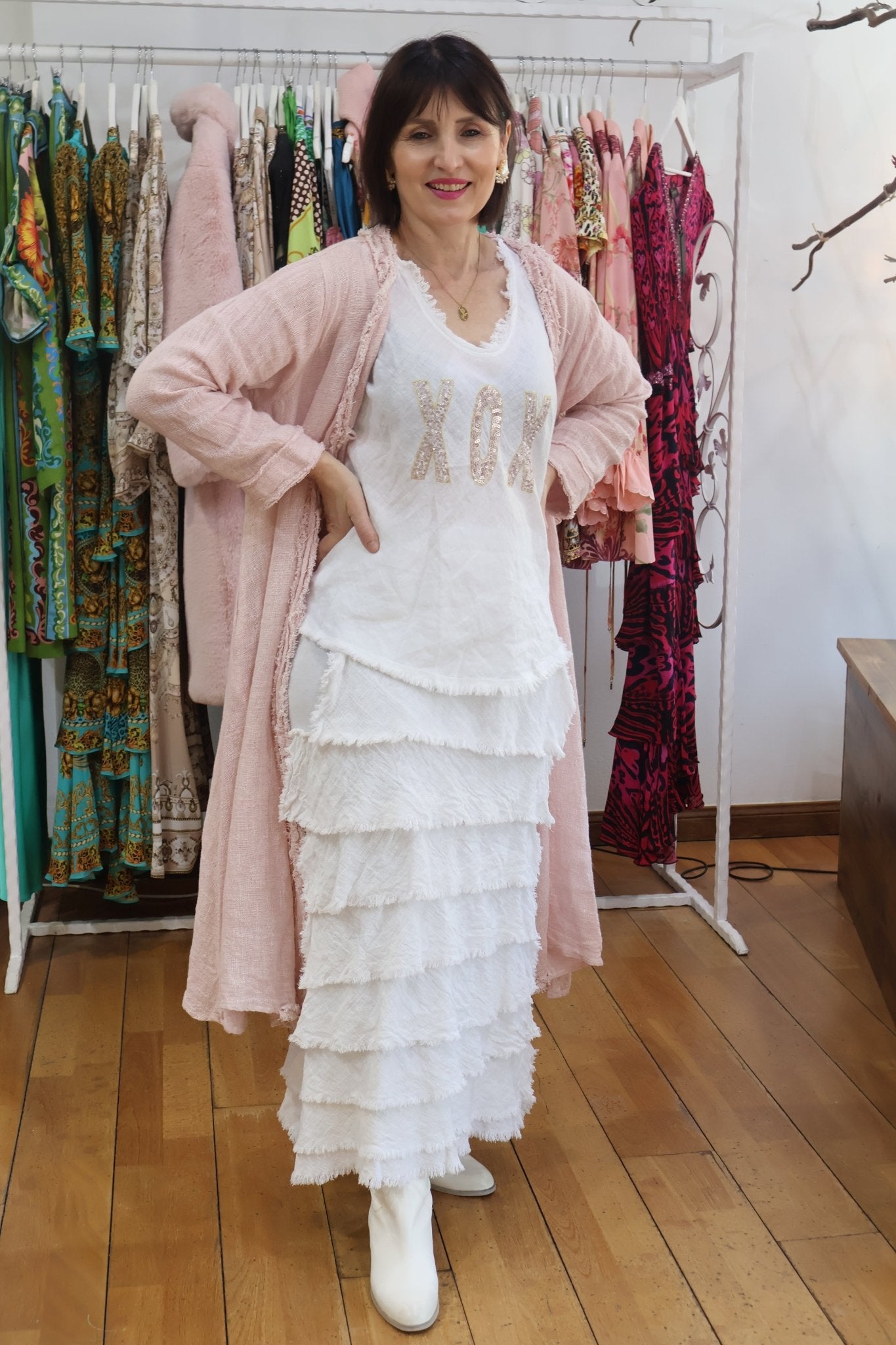 LINEN RUFFLE SKIRT - Pinkhill - Pinkhill - darwin fashion - darwin boutique