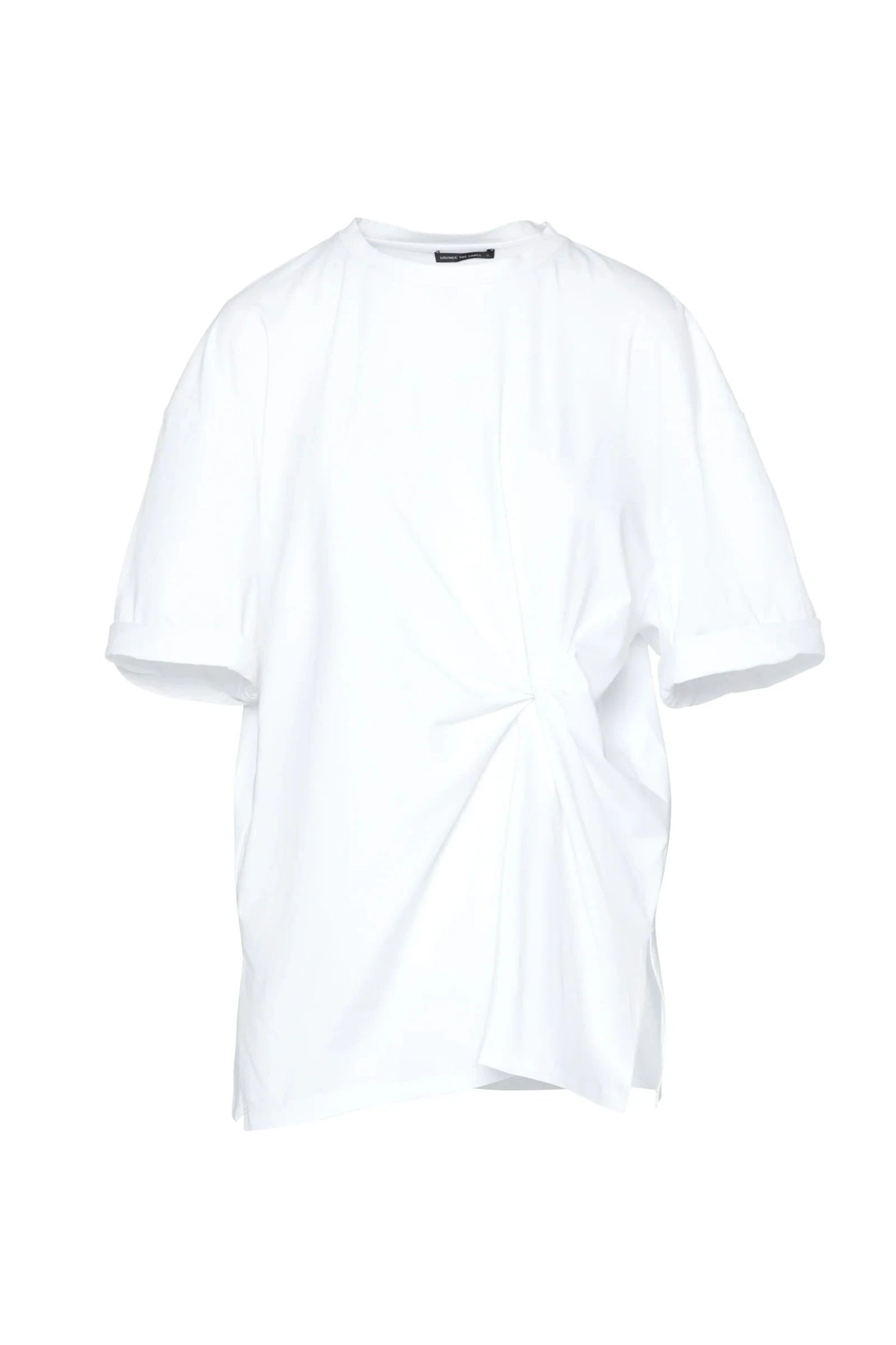 Lounge Pima Cotton Knot Front Long T.Shirt Ajaccio White