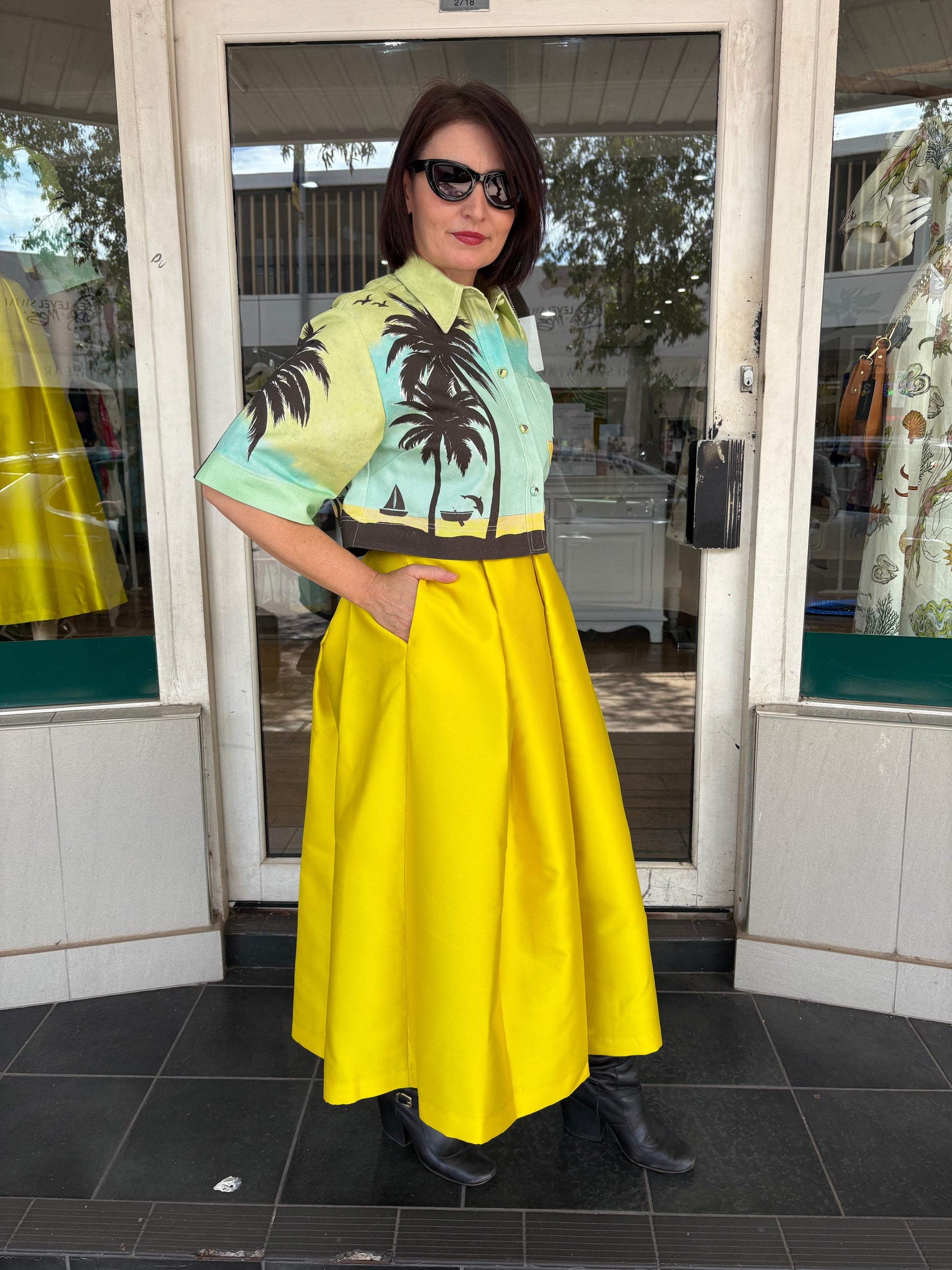 Lunatica Milano Skirt - Mika Yellow - Pinkhill -  - [] - Darwin boutique - Australian fashion design - Darwin Fashion - Australian Fashion Designer - Australian Fashion Designer Brands - Australian Fashion Design 