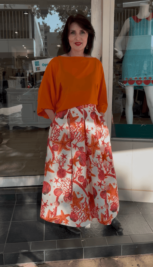 Lunatica Milano Skirt - Orange - Pinkhill -  - [] - Darwin boutique - Australian fashion design - Darwin Fashion - Australian Fashion Designer - Australian Fashion Designer Brands - Australian Fashion Design 