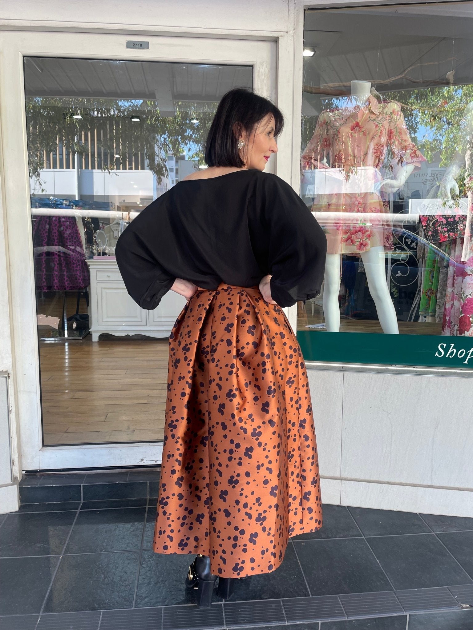 LUNATICA MILANO PLEATED SKIRT COPPER - LUNATICA MILANO - Pinkhill - darwin fashion - darwin boutique