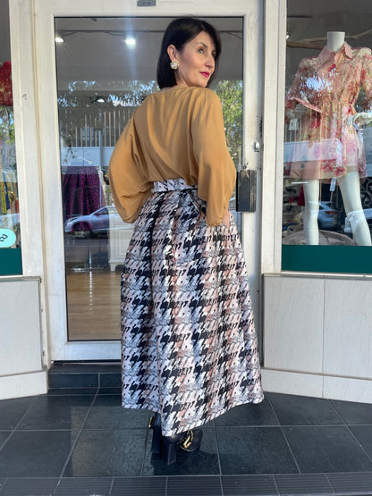 LUNATICA MILANO PLEATED SKIRT - PIED IVORY - LUNATICA MILANO - Pinkhill - darwin fashion - darwin boutique