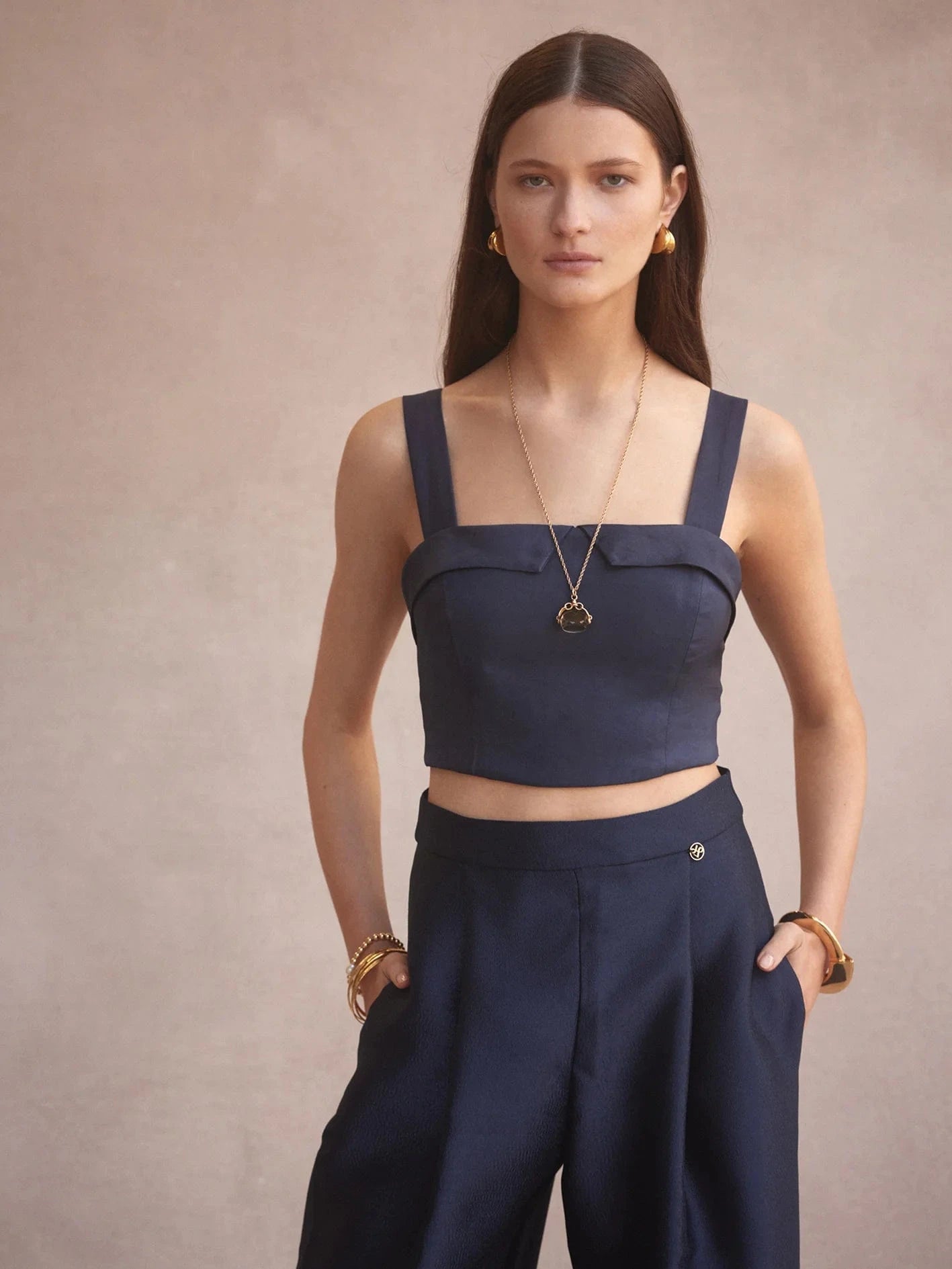 Riviera Wide Leg Pant - Navy - Pinkhill -  -  - Darwin boutique - Australian fashion design - Darwin Fashion - Australian Fashion Designer - Australian Fashion Designer Brands - Australian Fashion Design 