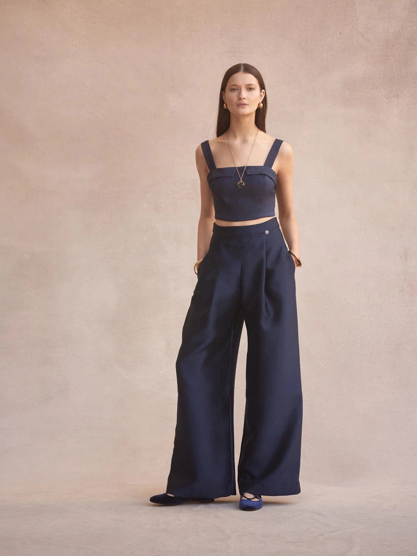 Riviera Wide Leg Pant - Navy - Pinkhill -  -  - Darwin boutique - Australian fashion design - Darwin Fashion - Australian Fashion Designer - Australian Fashion Designer Brands - Australian Fashion Design 