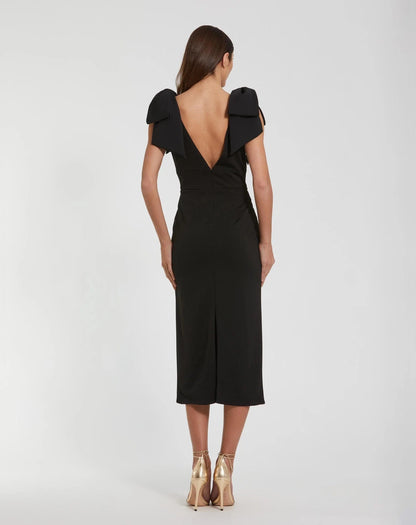 Black Bow Strap Crepe Fitted Midi Dress 49954 (Copy) - Pinkhill -  - [] - Darwin boutique - Australian fashion design - Darwin Fashion - Australian Fashion Designer - Australian Fashion Designer Brands - Australian Fashion Design 