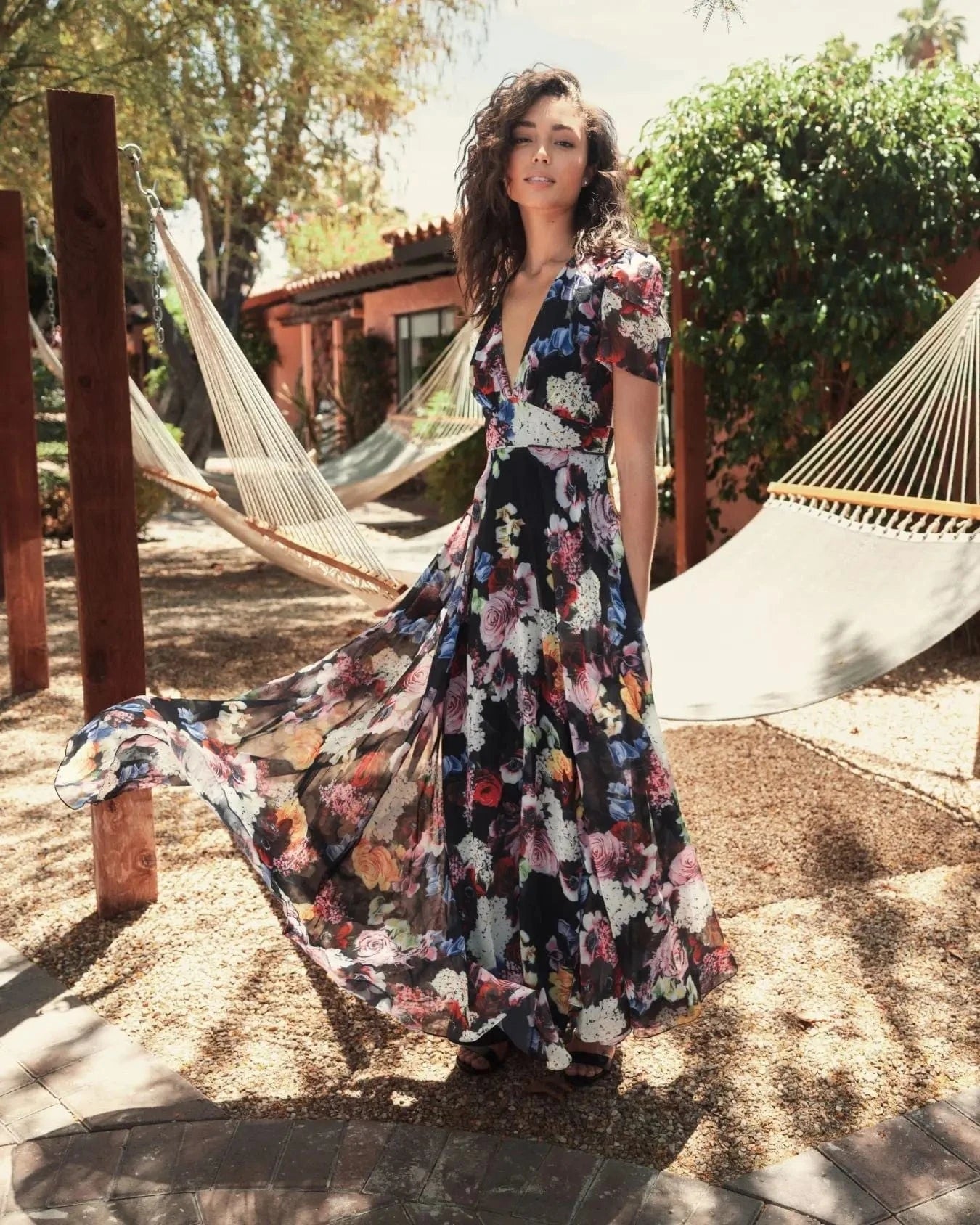 Mac Duggal Floral Gown - Pinkhill -  - [] - Darwin boutique - Australian fashion design - Darwin Fashion - Australian Fashion Designer - Australian Fashion Designer Brands - Australian Fashion Design 