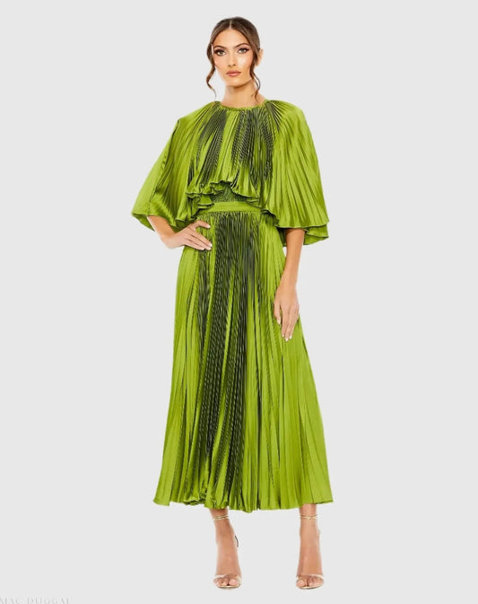 Mac Duggal Pleated Dress - Green - Pinkhill -  - [] - Darwin boutique - Australian fashion design - Darwin Fashion - Australian Fashion Designer - Australian Fashion Designer Brands - Australian Fashion Design 