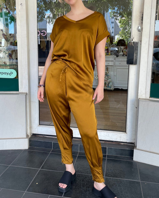 Maine Pants - Gold - Pinkhill, Darwin boutique, Australian high end fashion, Darwin Fashion