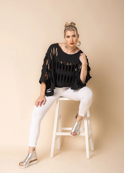 Marlie Cotton Top in Onyx - Pinkhill, Darwin boutique, Australian high end fashion, Darwin Fashion