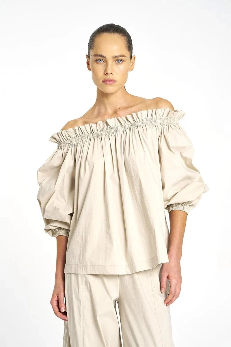 MELA PURDIE BREEZE BLOUSE - BISCOTTI - Pinkhill -  - [] - Darwin boutique - Australian fashion design - Darwin Fashion - Australian Fashion Designer - Australian Fashion Designer Brands - Australian Fashion Design 