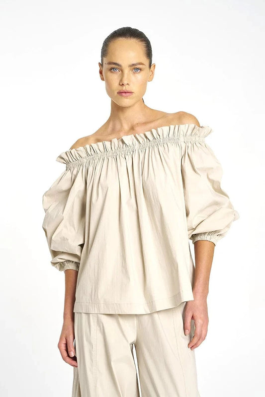 MELA PURDIE BREEZE BLOUSE - BISCOTTI - Pinkhill -  - [] - Darwin boutique - Australian fashion design - Darwin Fashion - Australian Fashion Designer - Australian Fashion Designer Brands - Australian Fashion Design 