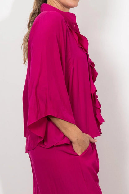 MELA PURDIE FEZZ BLOUSE - MAGENTA - Pinkhill -  - [] - Darwin boutique - Australian fashion design - Darwin Fashion - Australian Fashion Designer - Australian Fashion Designer Brands - Australian Fashion Design 