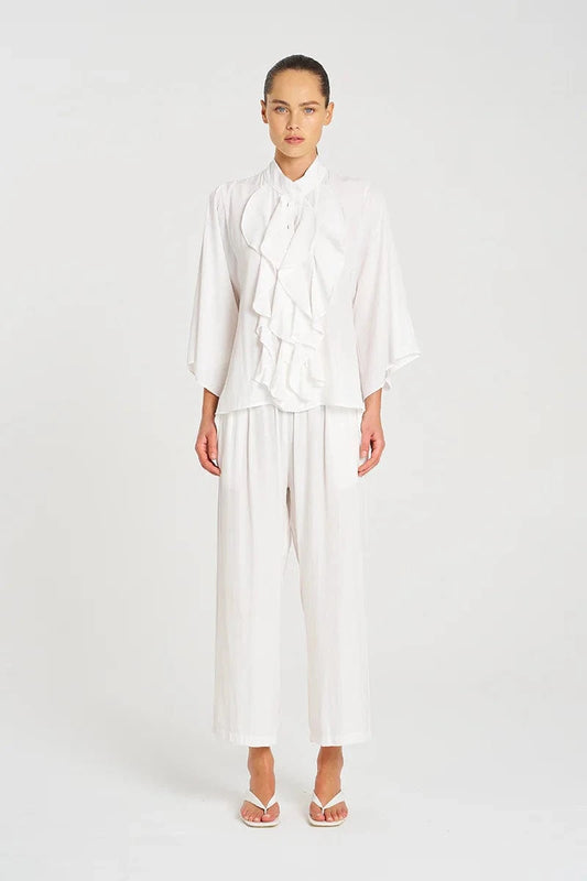 MELA PURDIE FEZZ BLOUSE - WHITE - Pinkhill -  - [] - Darwin boutique - Australian fashion design - Darwin Fashion - Australian Fashion Designer - Australian Fashion Designer Brands - Australian Fashion Design 