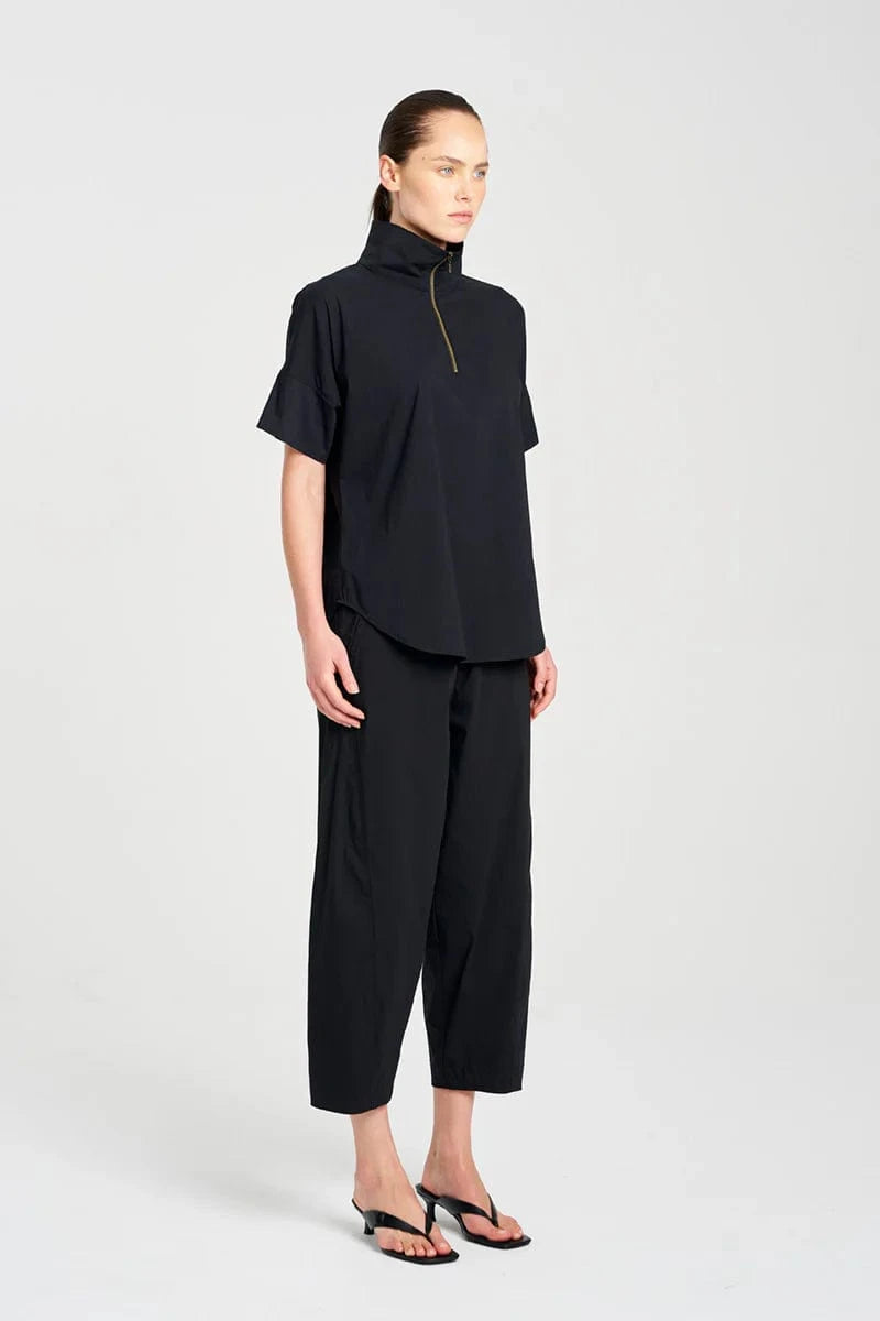 MELA PURDIE HALF ZIP SHIRT - BLACK - Pinkhill -  - [] - Darwin boutique - Australian fashion design - Darwin Fashion - Australian Fashion Designer - Australian Fashion Designer Brands - Australian Fashion Design 