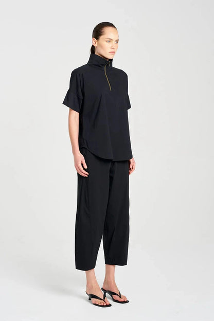 MELA PURDIE HALF ZIP SHIRT - BLACK - Pinkhill -  - [] - Darwin boutique - Australian fashion design - Darwin Fashion - Australian Fashion Designer - Australian Fashion Designer Brands - Australian Fashion Design 