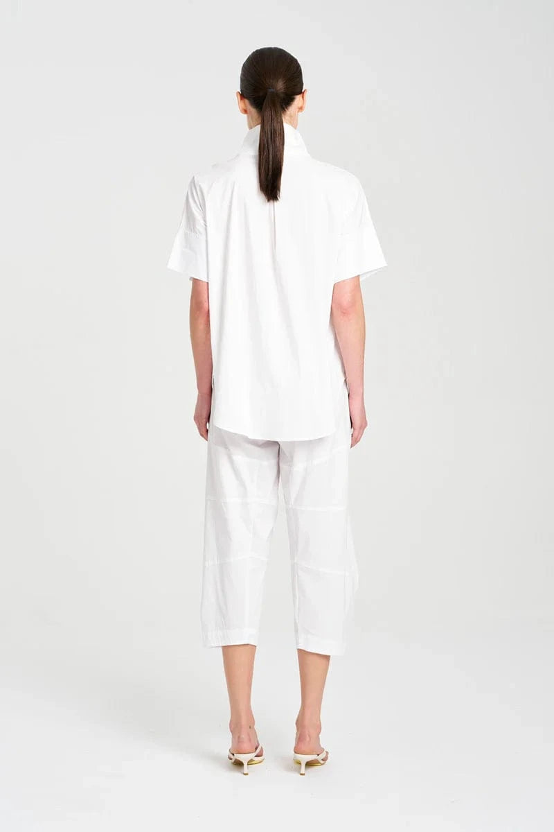 MELA PURDIE HALF ZIP SHIRT - WHITE - Pinkhill -  - [] - Darwin boutique - Australian fashion design - Darwin Fashion - Australian Fashion Designer - Australian Fashion Designer Brands - Australian Fashion Design 