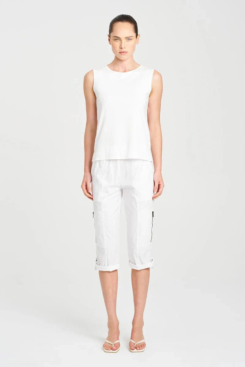 MELA PURDIE PALAZZO SHELL - WHITE - Pinkhill -  - [] - Darwin boutique - Australian fashion design - Darwin Fashion - Australian Fashion Designer - Australian Fashion Designer Brands - Australian Fashion Design 