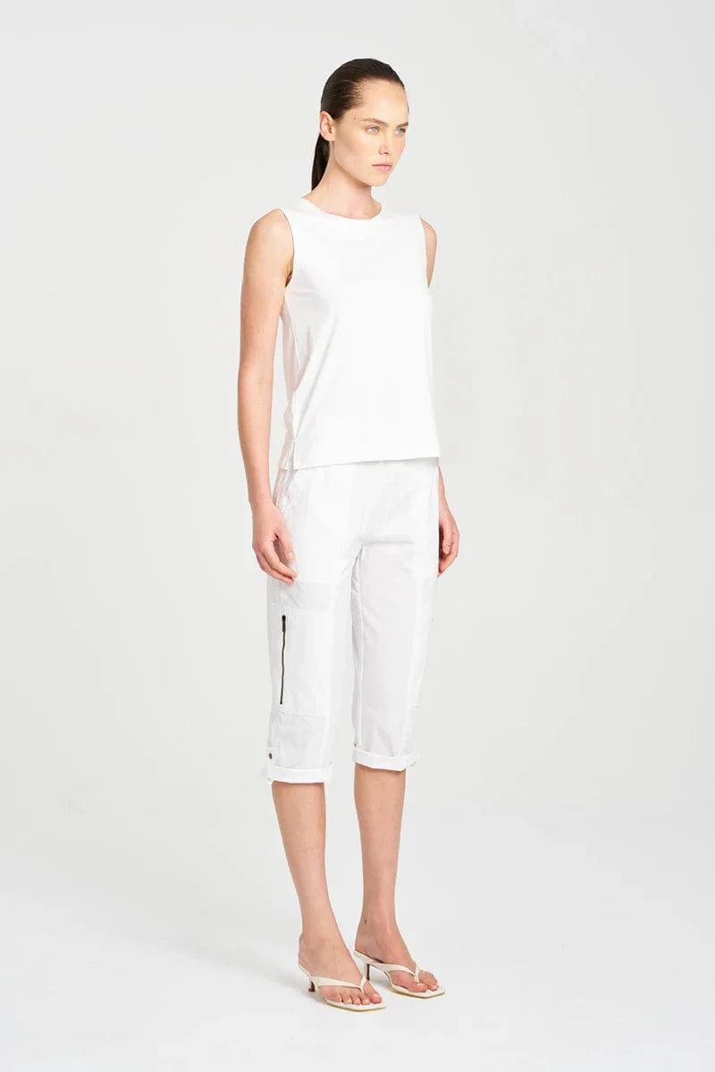 MELA PURDIE PALAZZO SHELL - WHITE - Pinkhill -  - [] - Darwin boutique - Australian fashion design - Darwin Fashion - Australian Fashion Designer - Australian Fashion Designer Brands - Australian Fashion Design 