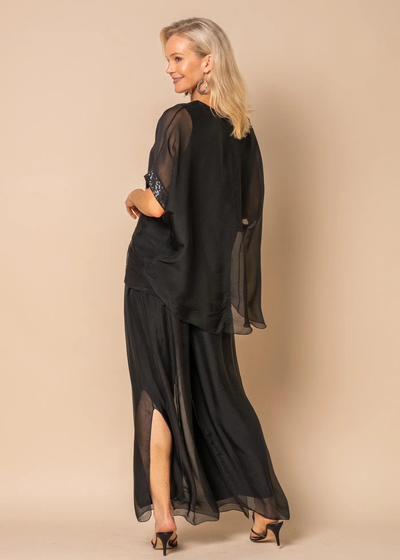 Mimi Silk Top in Onyx - Pinkhill, Darwin boutique, Australian high end fashion, Darwin Fashion