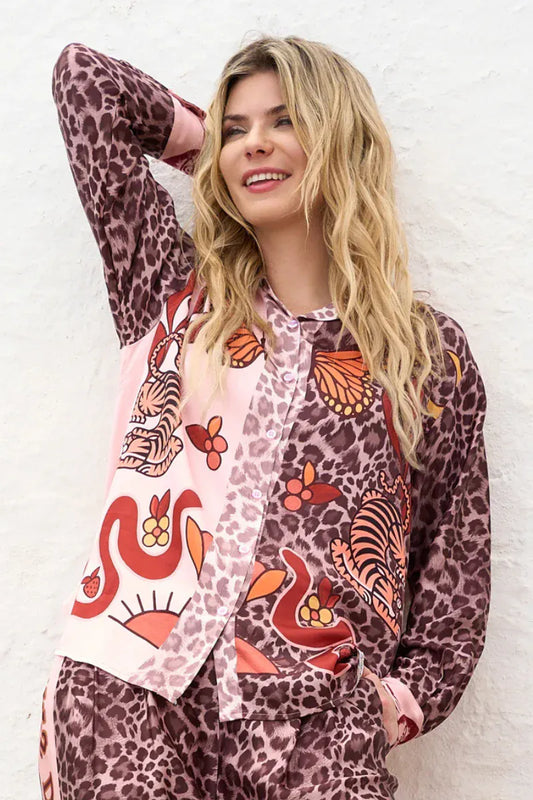 Miss Goodlife Blouse Leo Butterfly - Multi Colour - Pinkhill