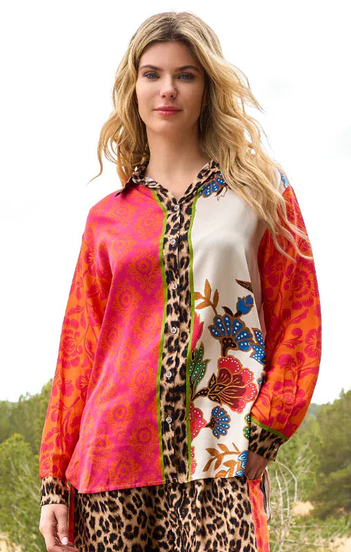 Miss Goodlife Blouse Leo Paisley - Multi Colour - Pinkhill