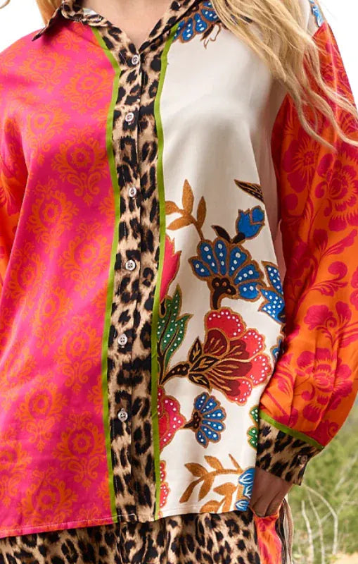 Miss Goodlife Blouse Leo Paisley - Multi Colour - Pinkhill