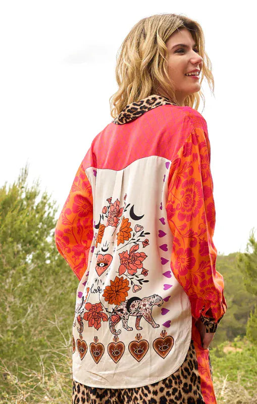 Miss Goodlife Blouse Leo Paisley - Multi Colour - Pinkhill