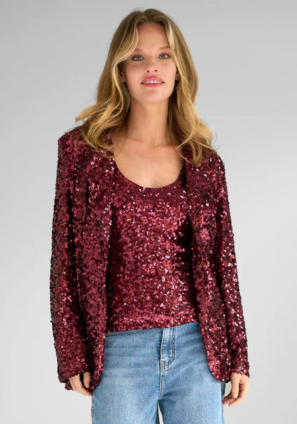 Miss Goodlife Bordeaux Seqiun Blazer - Pinkhill