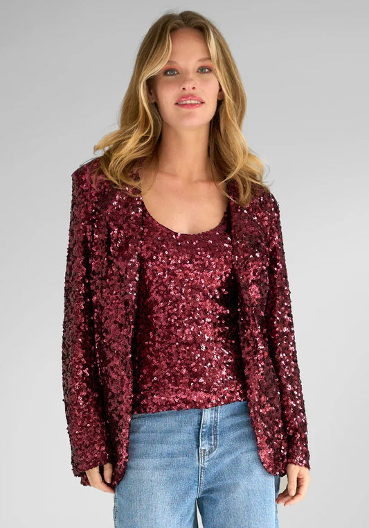 Miss Goodlife Bordeaux Seqiun Blazer - Pinkhill
