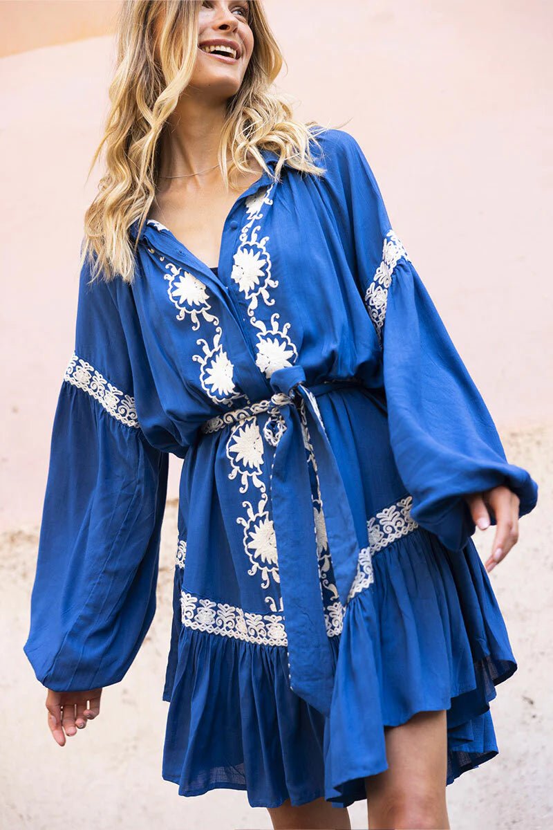 Miss June Paris Dina Dress - Blue - Pinkhill, Darwin boutique, Australian high end fashion, Darwin Fashion