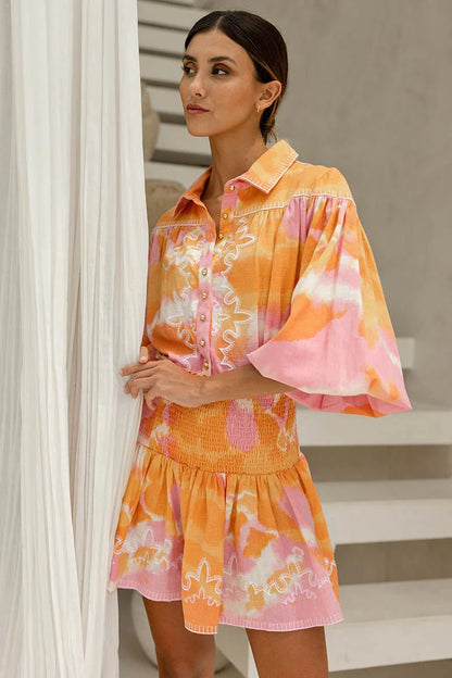Miss June Paris - Shirt HAYLEY - Pink Orange - Pinkhill, Darwin boutique, Australian high end fashion, Darwin Fashion