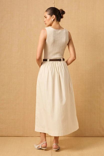 MON RENN ELEMENTAL KNIT COMBO DRESS - Pinkhill -  - [] - Darwin boutique - Australian fashion design - Darwin Fashion - Australian Fashion Designer - Australian Fashion Designer Brands - Australian Fashion Design 