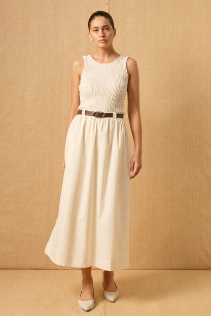 MON RENN ELEMENTAL KNIT COMBO DRESS - Pinkhill -  - [] - Darwin boutique - Australian fashion design - Darwin Fashion - Australian Fashion Designer - Australian Fashion Designer Brands - Australian Fashion Design 