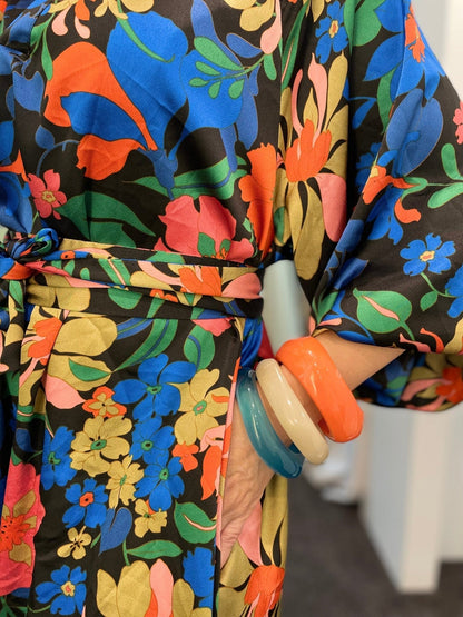 Evie Dress - Orange Floral - Pinkhill - Nuan Indigo - floral, pocket dress - Darwin boutique - Australian fashion design - Darwin Fashion - Australian Fashion Designer - Australian Fashion Designer Brands - Australian Fashion Design Dresses