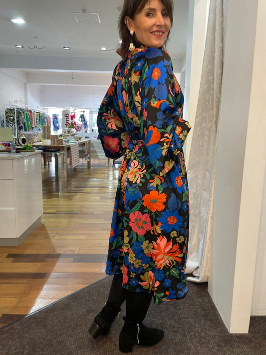 Evie Dress - Orange Floral - Pinkhill - Nuan Indigo - floral, pocket dress - Darwin boutique - Australian fashion design - Darwin Fashion - Australian Fashion Designer - Australian Fashion Designer Brands - Australian Fashion Design Dresses