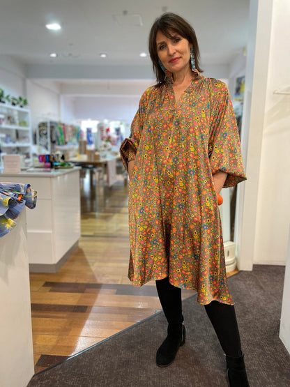 Evie Dress - Prairie Floral - Pinkhill - Nuan Indigo - floral, pocket dress - Darwin boutique - Australian fashion design - Darwin Fashion - Australian Fashion Designer - Australian Fashion Designer Brands - Australian Fashion Design Dresses