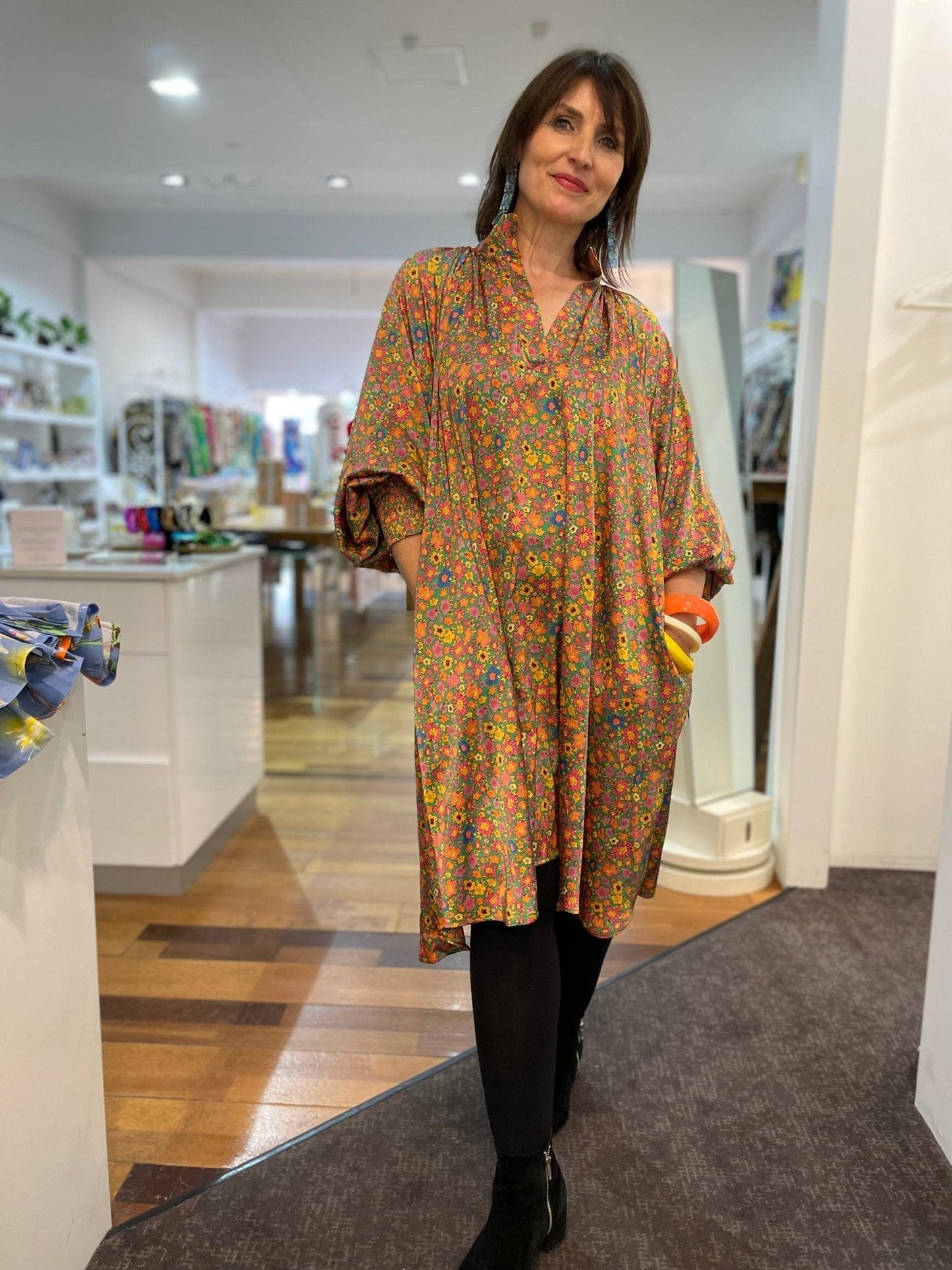 Evie Dress - Prairie Floral - Pinkhill - Nuan Indigo - floral, pocket dress - Darwin boutique - Australian fashion design - Darwin Fashion - Australian Fashion Designer - Australian Fashion Designer Brands - Australian Fashion Design Dresses