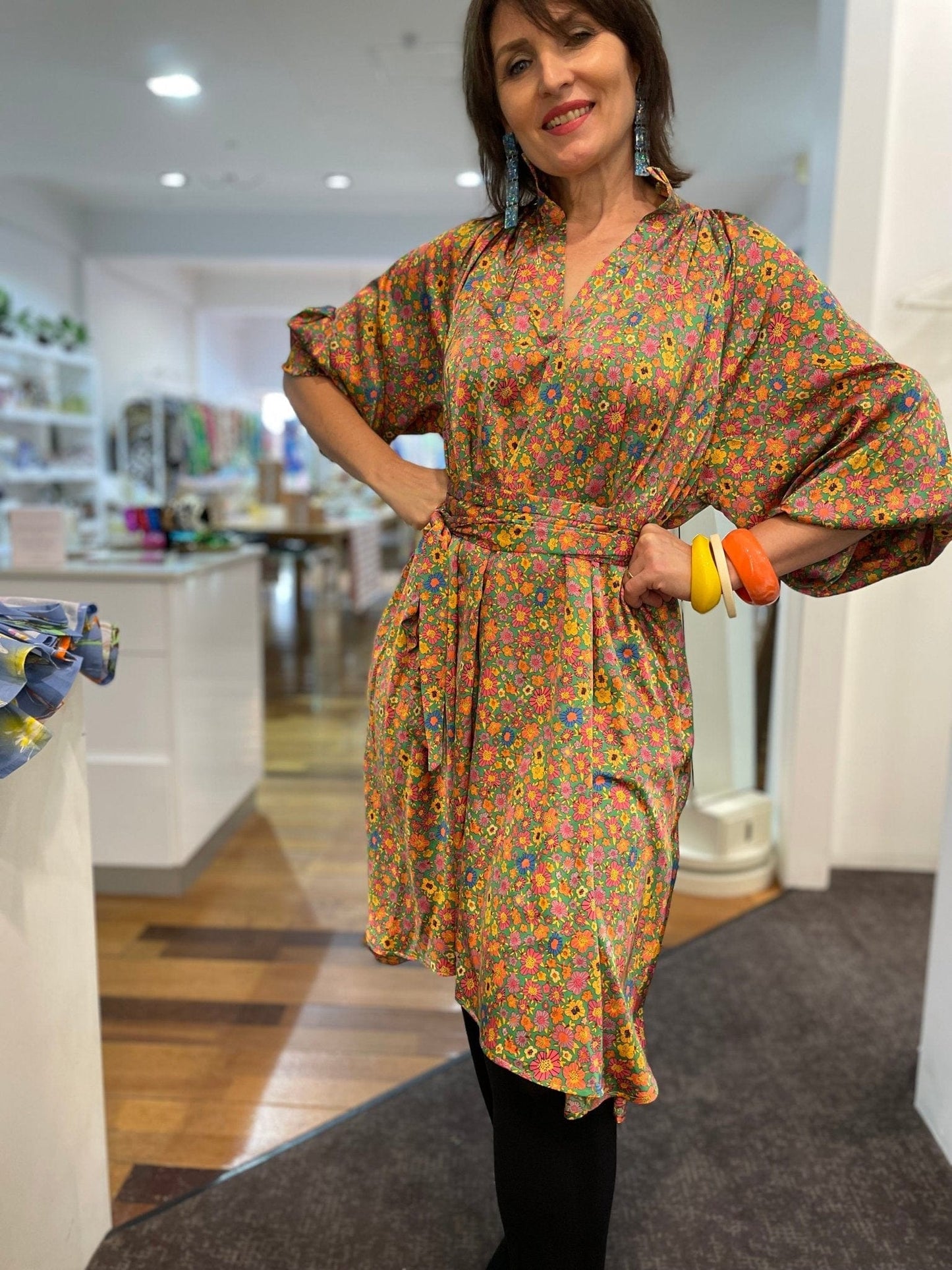 Evie Dress - Prairie Floral - Pinkhill - Nuan Indigo - floral, pocket dress - Darwin boutique - Australian fashion design - Darwin Fashion - Australian Fashion Designer - Australian Fashion Designer Brands - Australian Fashion Design Dresses