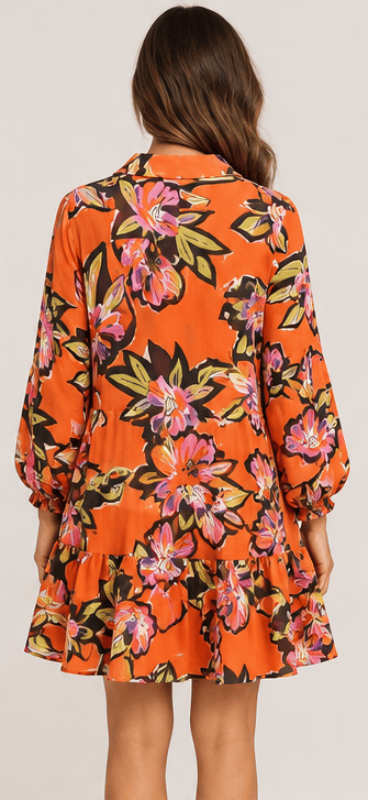 OKTAVIJA | Donna Dress - Sunset Bloom - Pinkhill